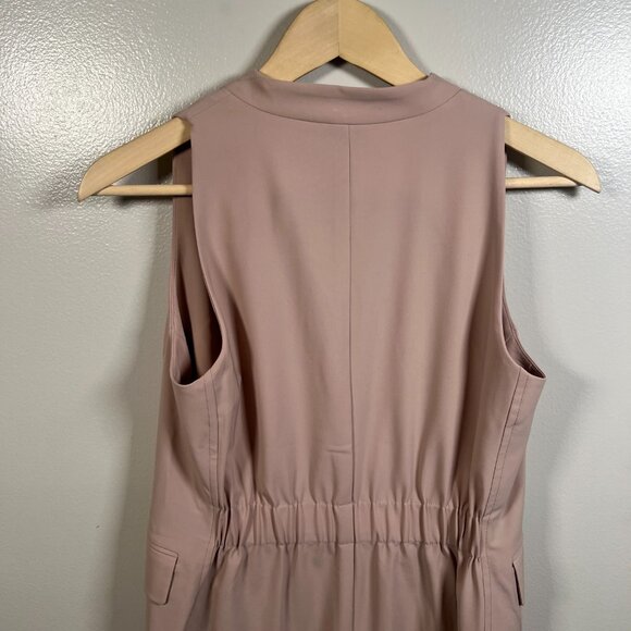 MM Lafleur Cassandra Dress Size 4 Blush Neutral OrigamiTech Midi Career Work - Picture 7 of 8